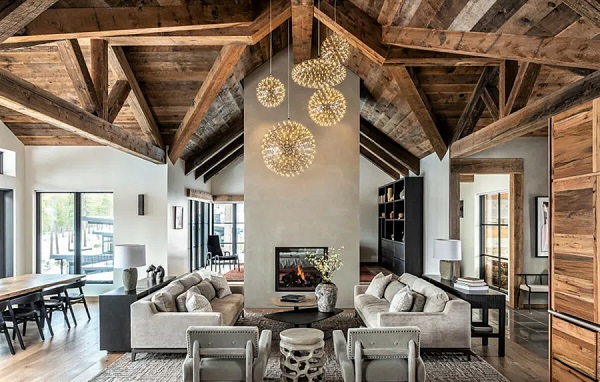 Rustic Living Room Design in the U.S.